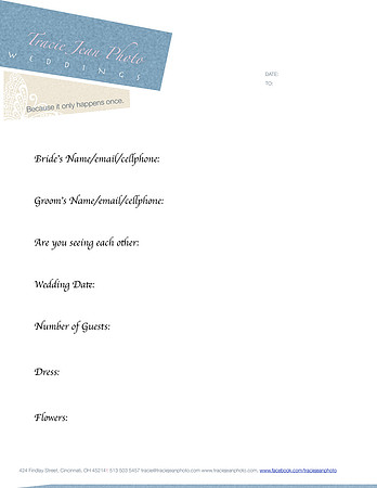 Bridal Consultation Page 1